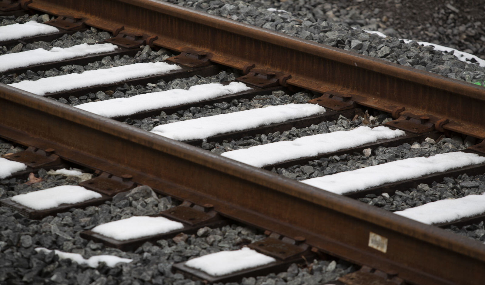 Snow covered tracks